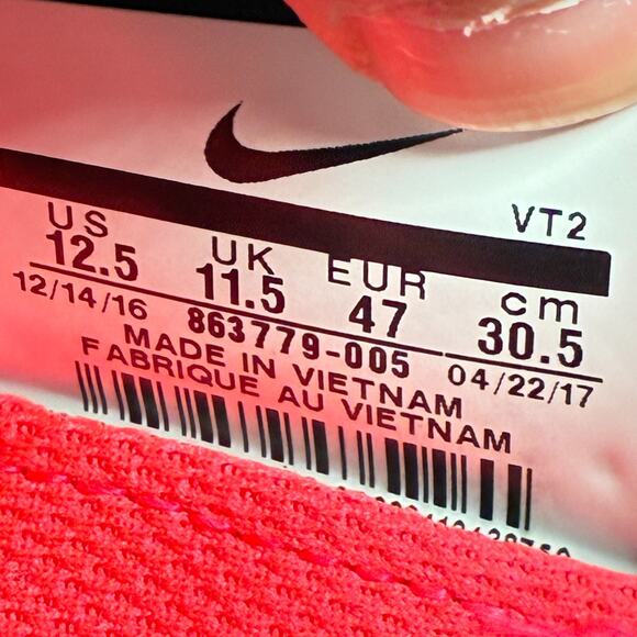 Nike LunarEpic Flyknit 2 Gray Red Running Shoes Sneakers 863779-005 Mens Sz 12.5 - Picture 9 of 10